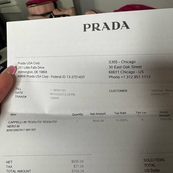 Prada Classic Black Bucket Hat